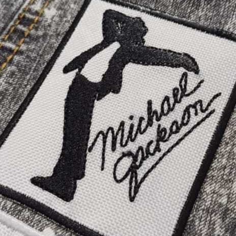 Patch MJ Michael J@ckson com Termocolante, Ideal para Colar em Jaqueta, Camiseta, Moletom, Bolsa