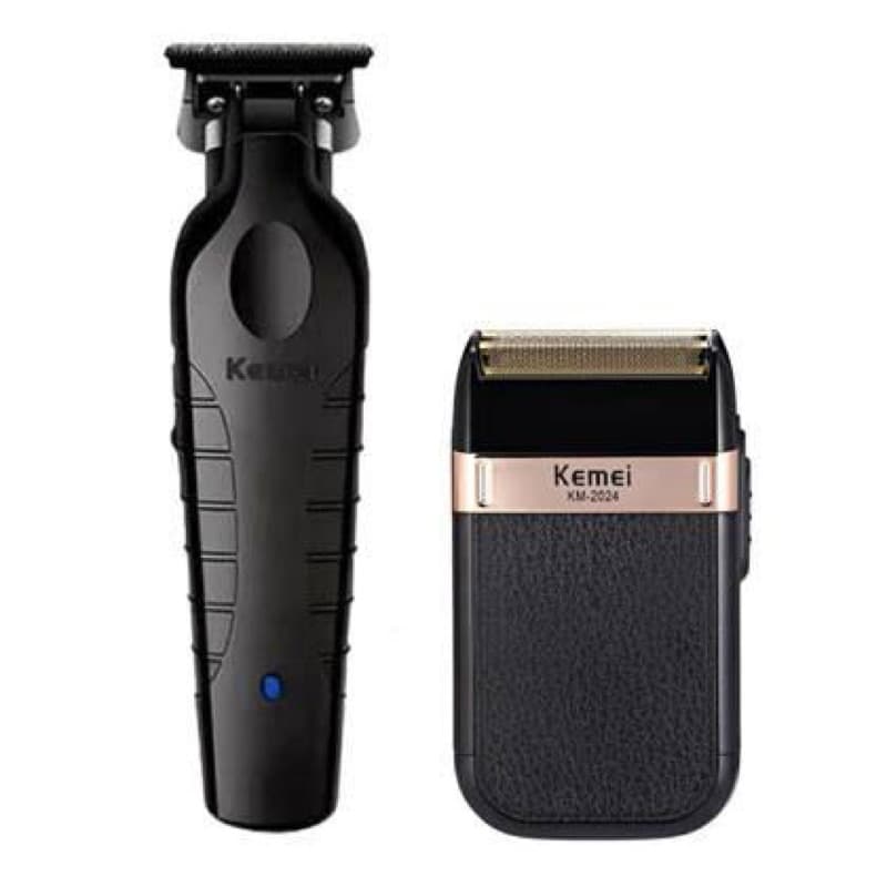 Kit com 2 maquinas Kemei Profissional – Shaver KM-2024 + Máquina de Acabamento KM-2299
