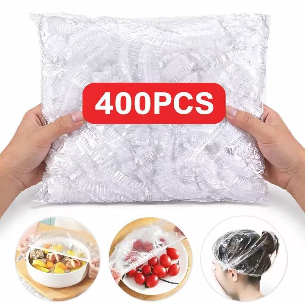 Novo Kit Com 50 até 400 Tampas De Plástico Descartáveis Para Potes de Alimentos Conservação Vedação