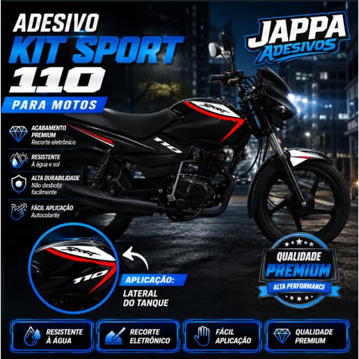 Adesivo mottu Tvs 2025 tvs 5 Cores