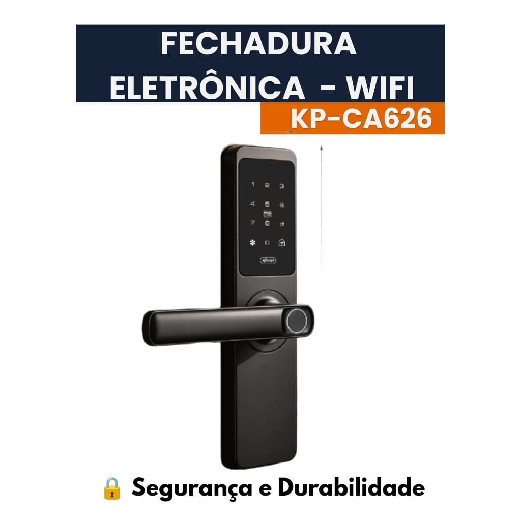 Fechadura Inteligente Eletronica smart digital wifi + App + digital/biometria + cartao