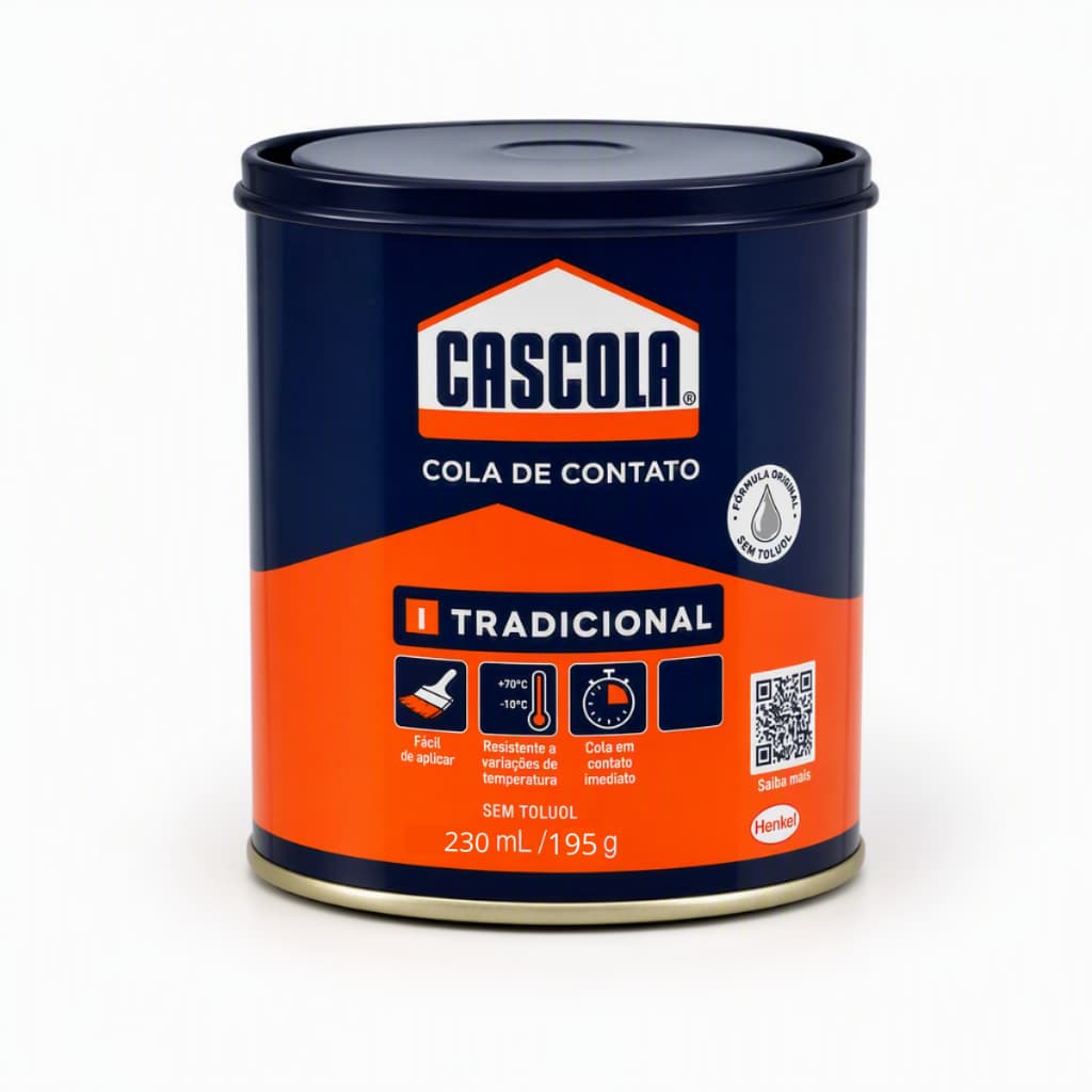 Cola De Contato Cascola Tradicional Sem Toluol 195g 230ml Forte