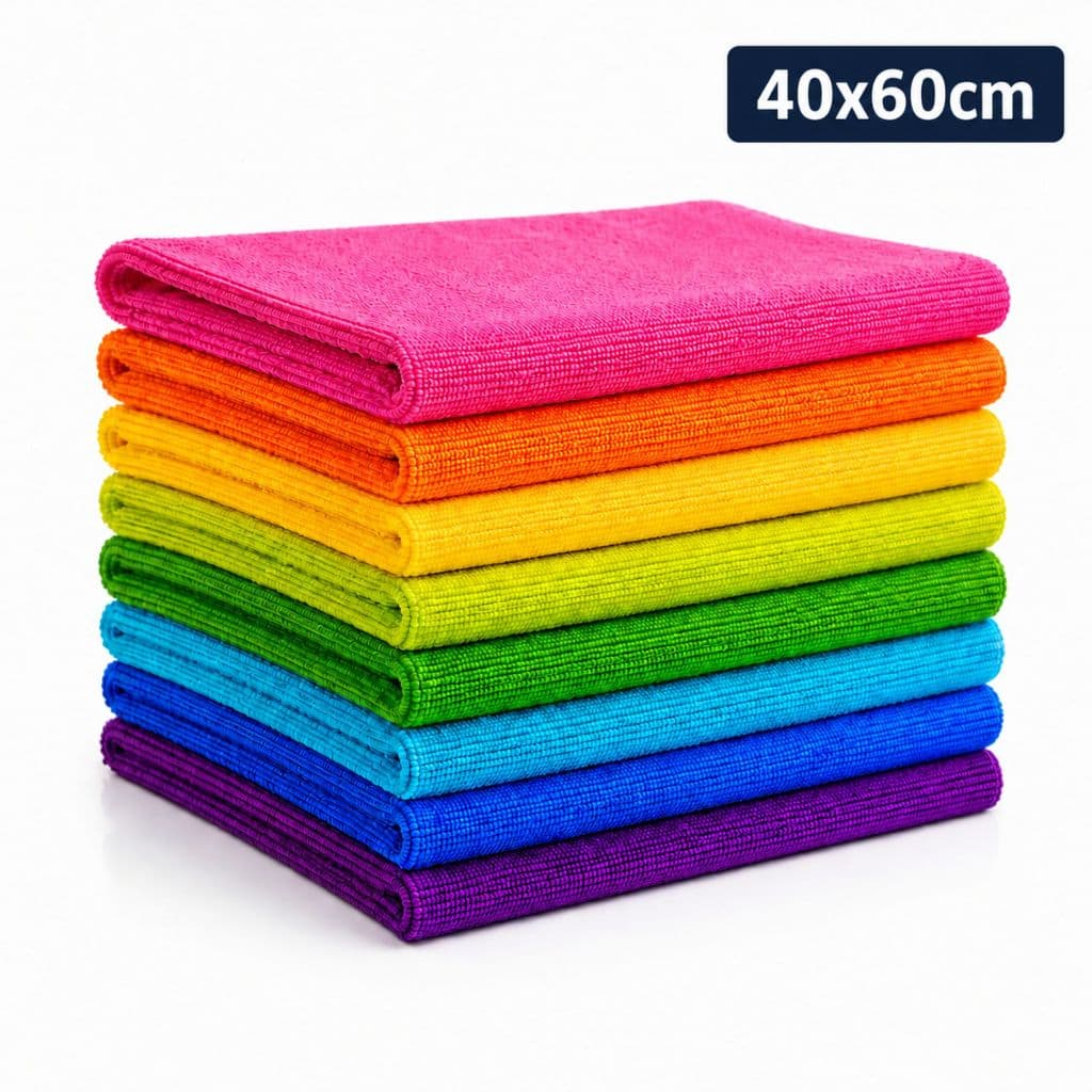 Kit 10 Pano de Microfibra Flanela Limpeza 40x60cm Sem Costura Multiuso Carro Vidro Cozinha