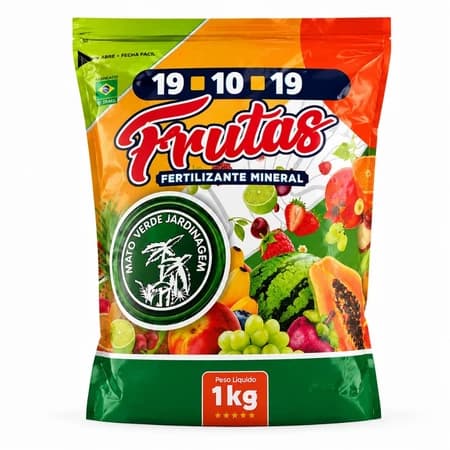 Fertilizante para Frutas Arvores Pomares Frutíferas 19-10-19 Mato Verde Jardinagem