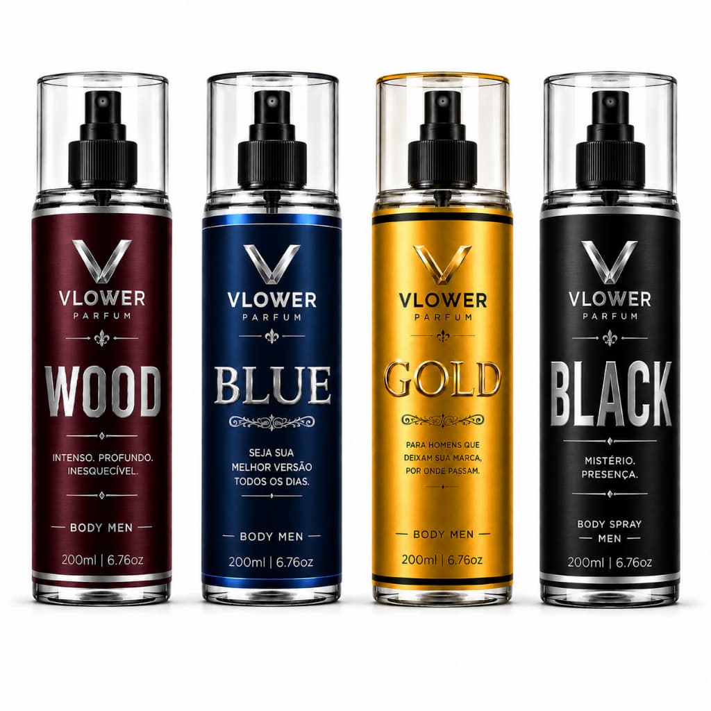 KIT VLOWER PERFUMES MASCULINO BODY MAN SPRAY MASCULINO