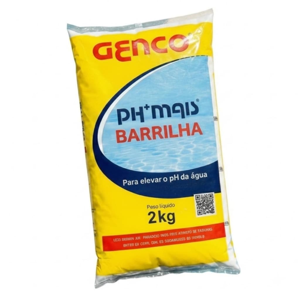 Elevador De Ph Genco Ph+ 2kg Barrilha Leve Para Piscina
