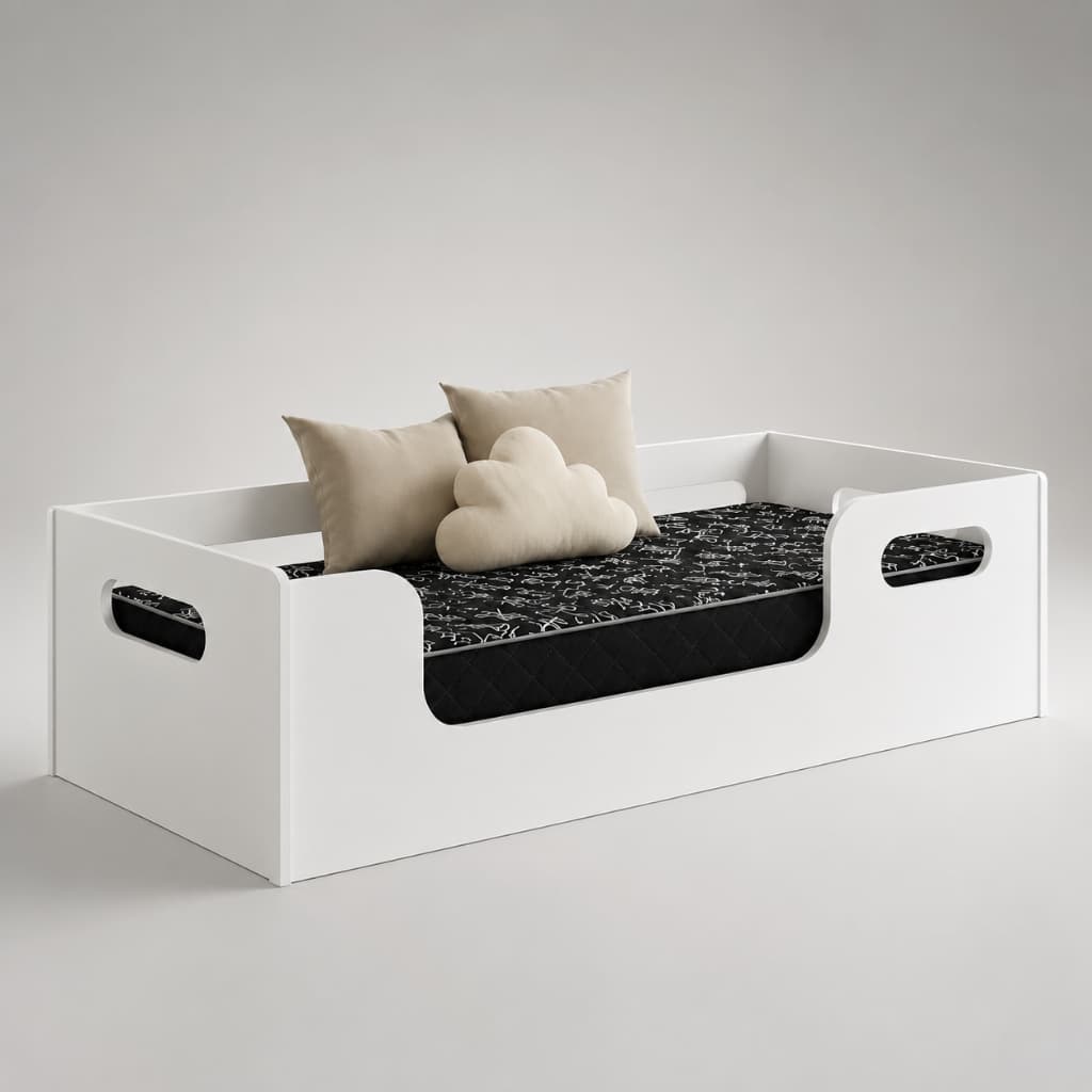 Cama Montessoriana Infantil Juvenil Menino Menina Com Colchao
