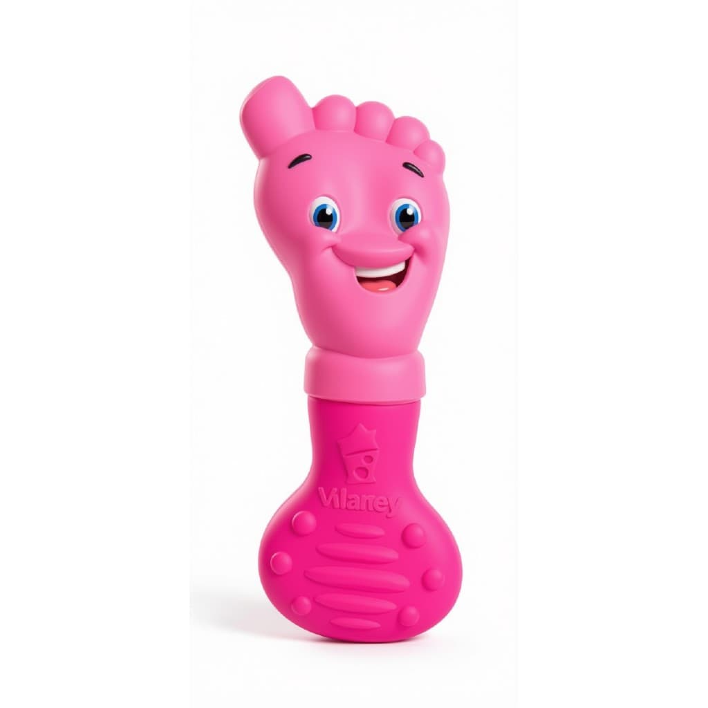 Mordedor Bebê Pezinho Rosa Macio Conforto e Segurança na Dentição