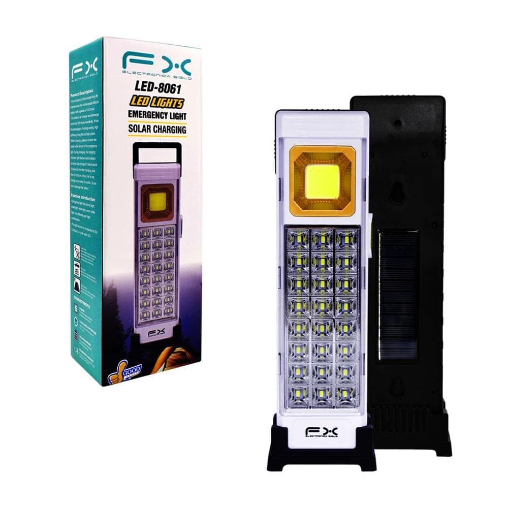 Luminária de Emergência Solar LED Recarregável TY-8916 Portátil 4 Modos USB Camping