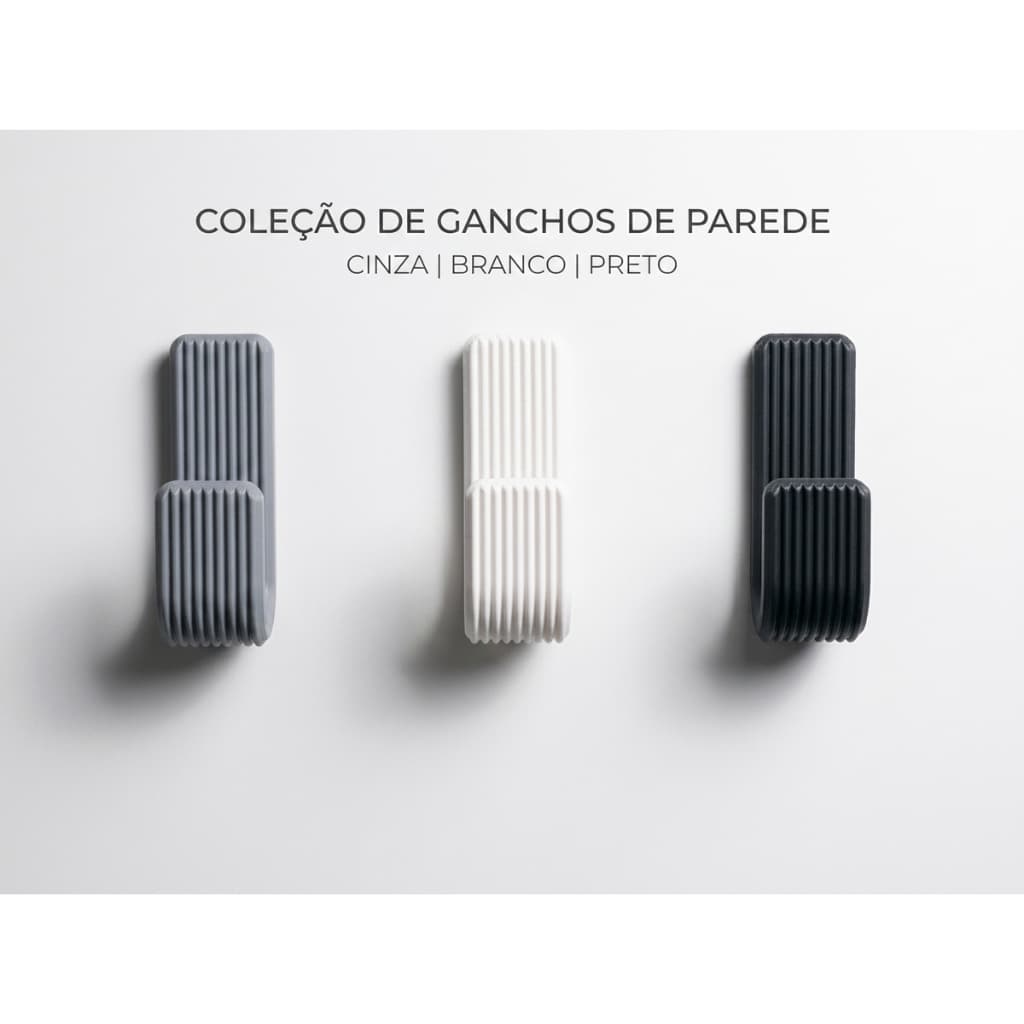 Conjunto De Ganchos Multiuso De Parede Adesivos Minimalistas Redondos Frisados Suporte De Parede