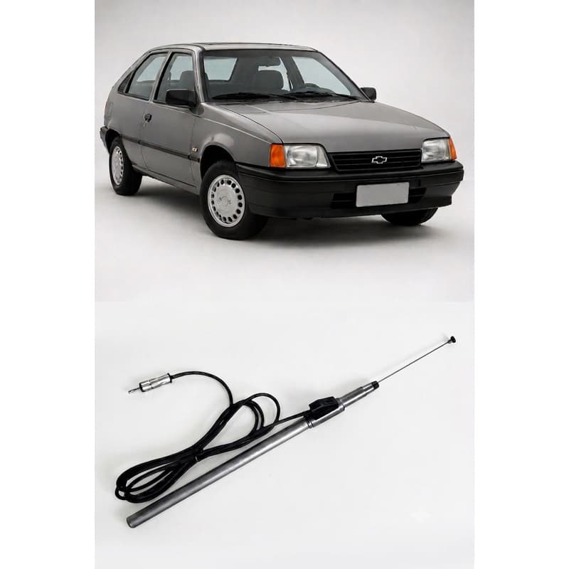 Antena Cromada Telescópica 4 Estágios C/ Cabo Chevrolet Kadett (1989 a 1998) Chevrolet Ipanema (1989 a 1998) Monza todos