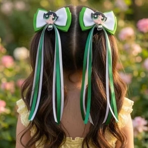 Par de Laços de cabelo Infantil Boutique 8 cm Personagens Barbie, Minnie, Princesas | Artesanal