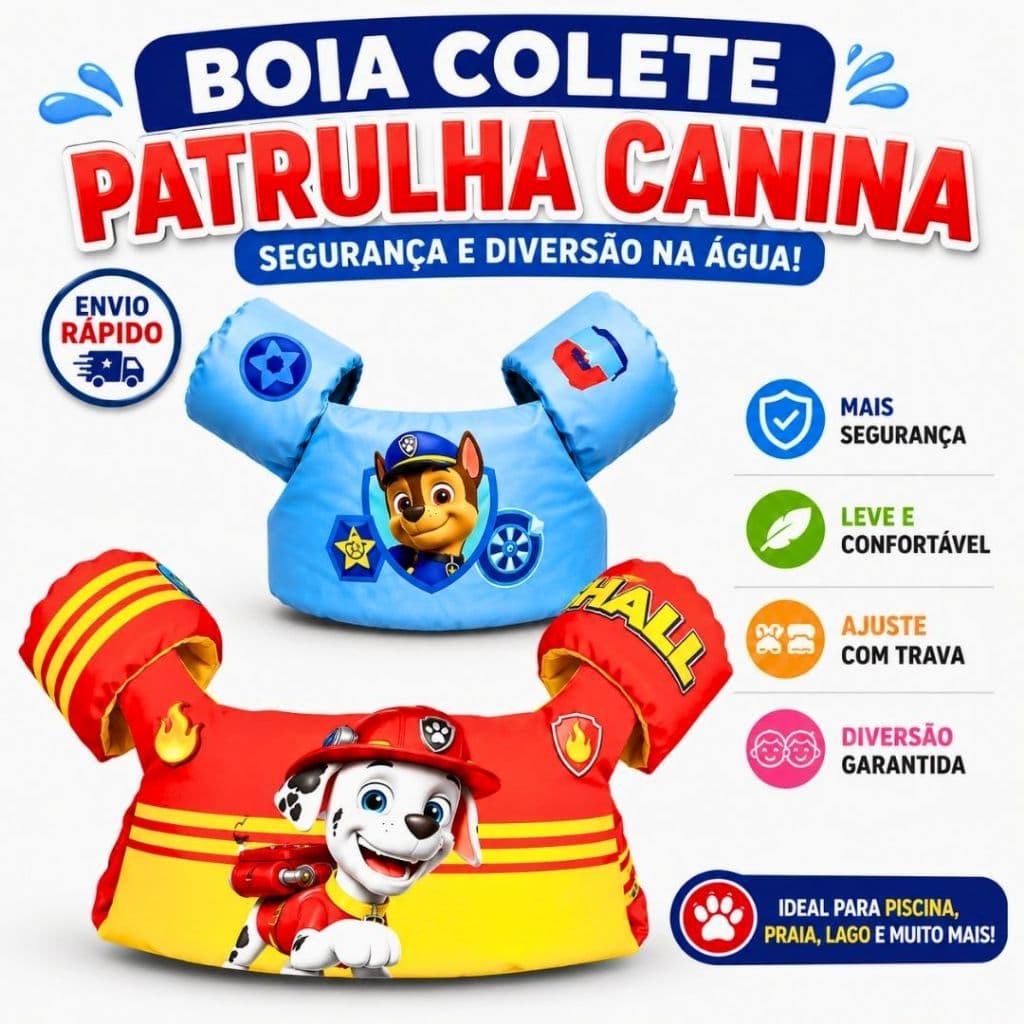 Boia Colete Infantil Salva Vidas Para Crianças Flutuação Segura Piscina Praia Até 25kg