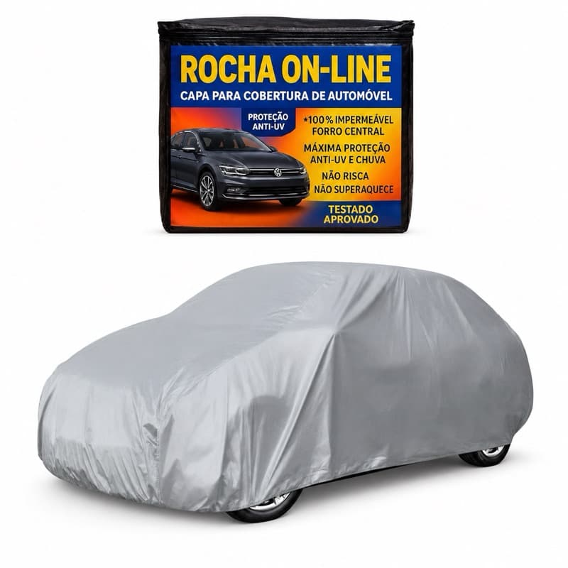 Capa de Cobrir Carro Impermeável Forro Central Proteção Sol Chuva Risco Poeira