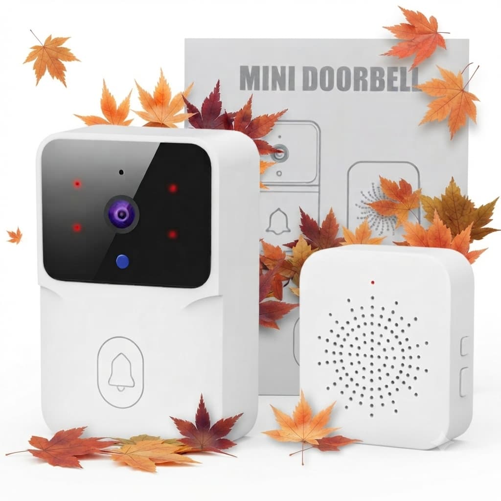 Campainha Inteligente Wi-fi Com Camera Vídeo Hd Visão Noturna Mini Doorbell