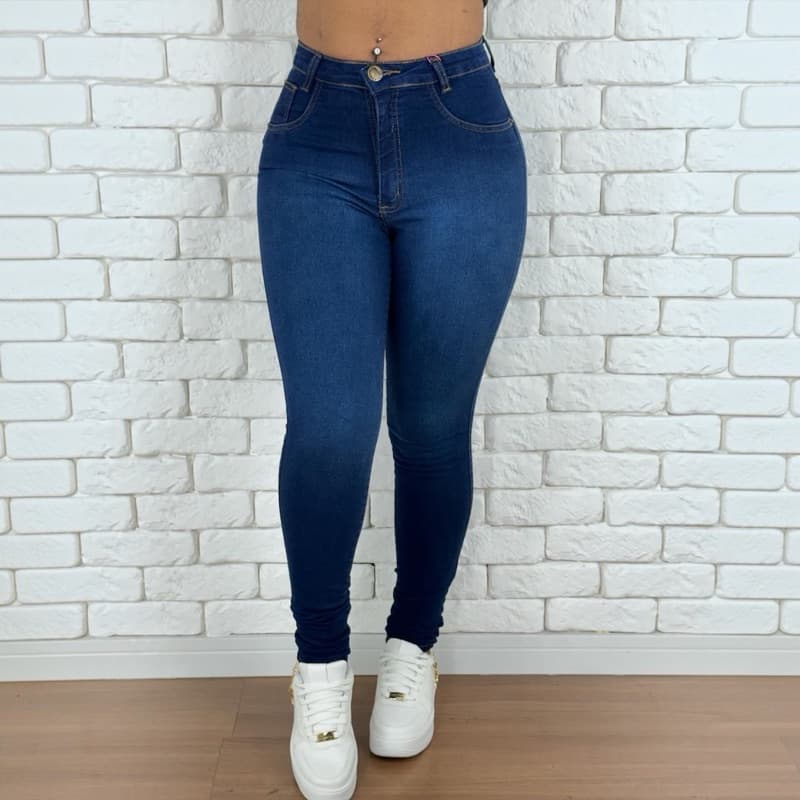 calça jeans feminina levanta bumbum cintura alta com lycra vários modelos