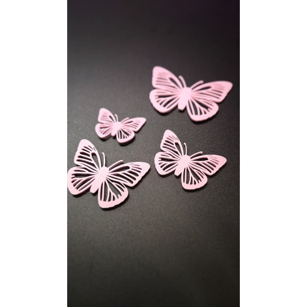 Kit 4 Borboletas Decorativas 3D para Parede e Decoração | Tamanhos Diferentes | Decoração Delicada