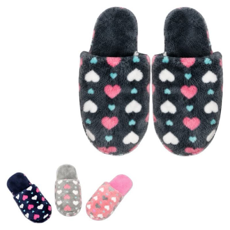 Pantufa Loves Feminina Com Corações Adulto 32cm