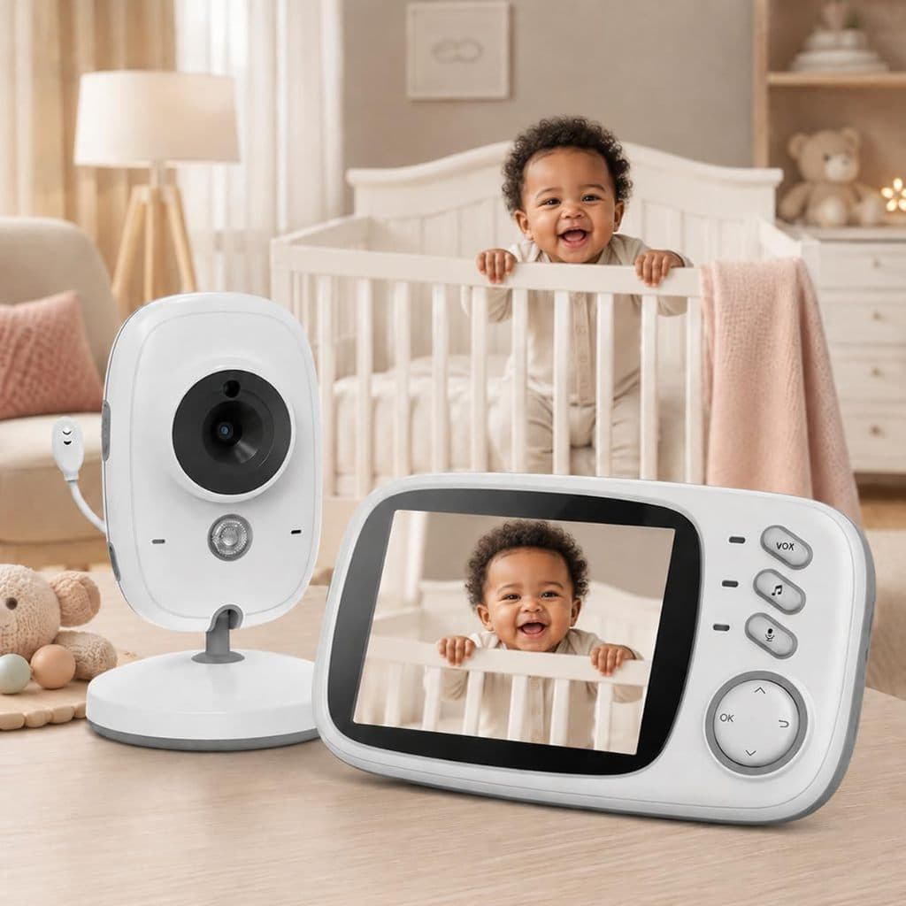 Babá Eletrônica Câmera Sem Fio Visão Noturna Áudio Bidirecional Sensor de Temperatura  Audio Sensor de Temperatura