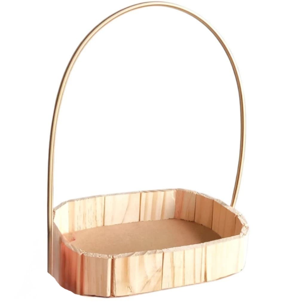 kit Cestas Oval de Madeira Cestinhas Artesanal para Artesanato Decoração e Lembrancinhas Natal