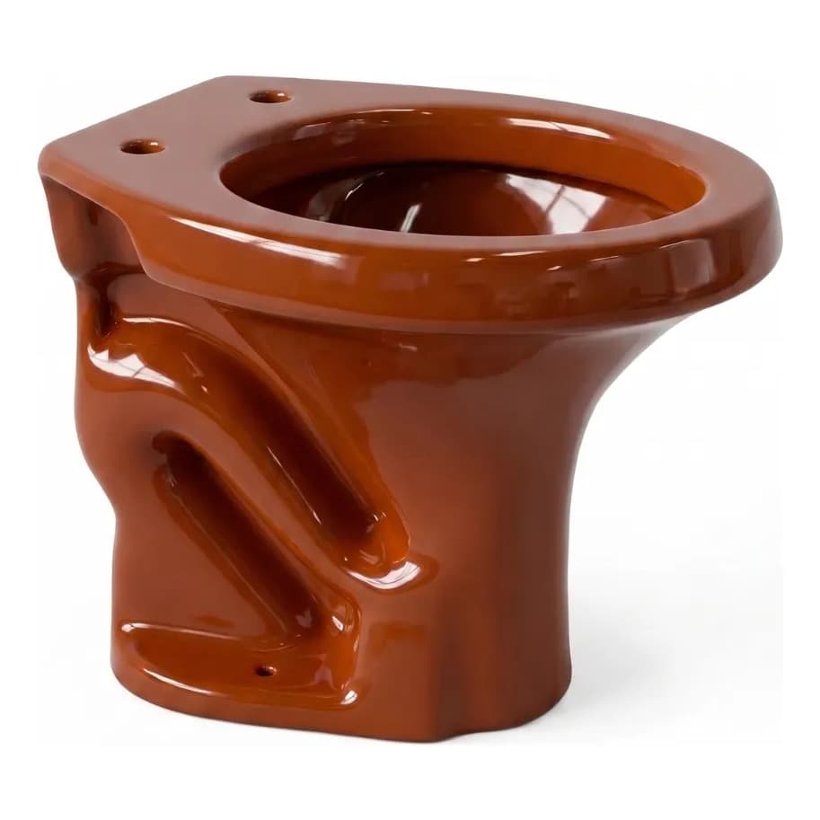 Vaso Sanitario Convencional Parati Caramelo Marrom Celite Louça Para Banheiro Reforma Retro Antigo