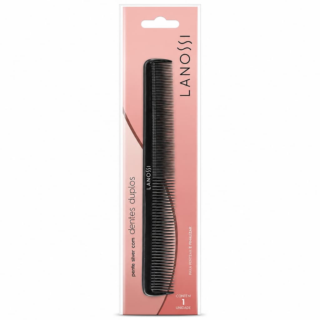 Pente de Cabelo Lanossi Duplo Chumbo Com Separador