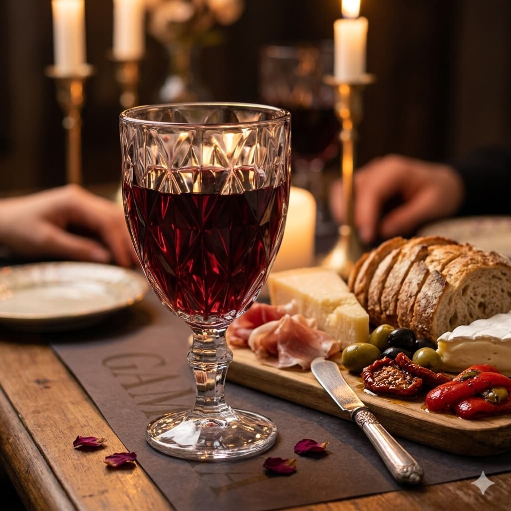Jogo 6 Taças De Vidro Diamond Gamma 340ml Mesa Posta Agua Vinho Suco Luxo Tradicional Borda Dourada  Casa