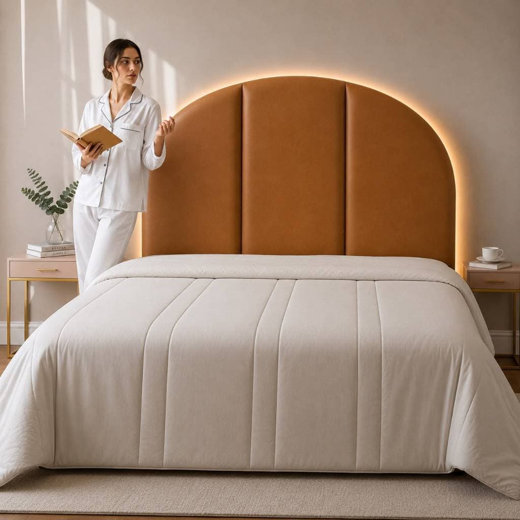 Cabeceira Modulada Orgânica Casal E Queen 160x80cm Estofada
