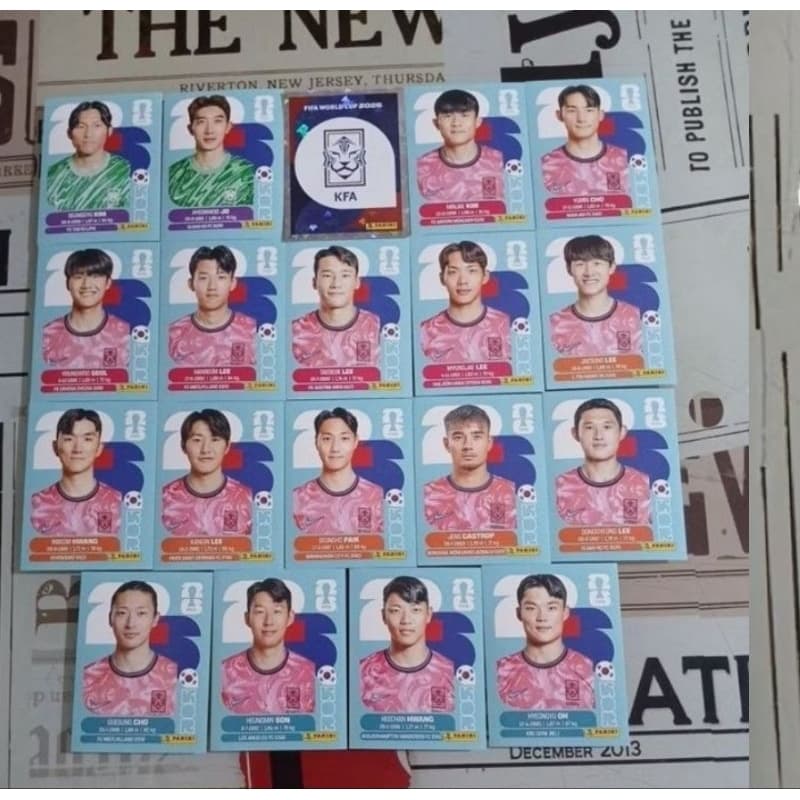 Figurinhas Originais Coréia do Sul - Copa do mundo 2026 - KOR