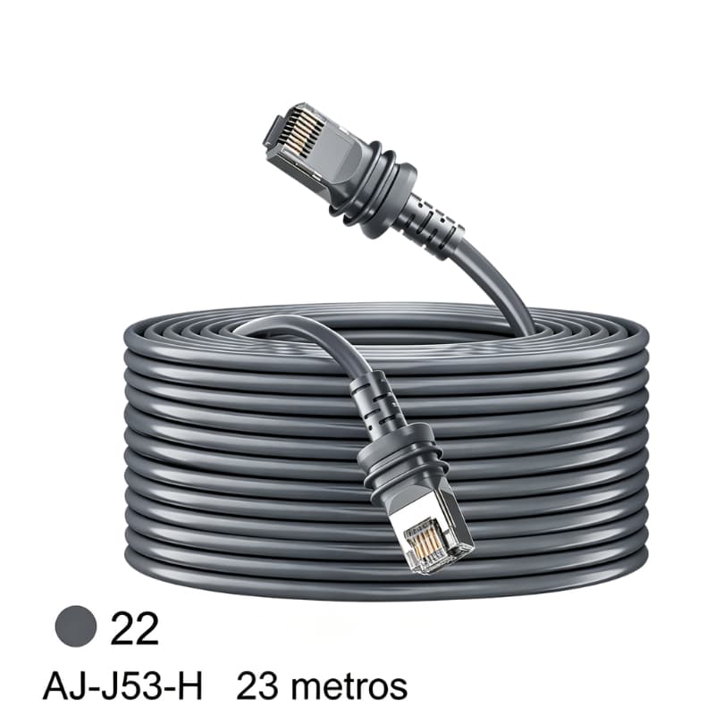 Cabo de Substituição para Starlink Gen 3 – 20 Metros, RJ45, À Prova D'água com 3 Portas Ethernet