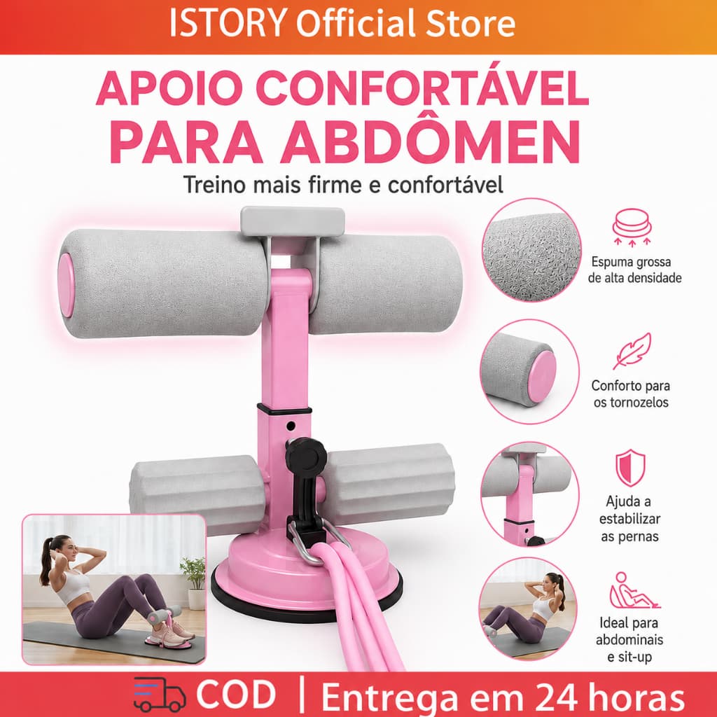 Suction‑Cup Abdominal Trainer, Home Abdomen Workout Equipment, Non‑Slip Foot Holder, Unisex Fitness Exerciser