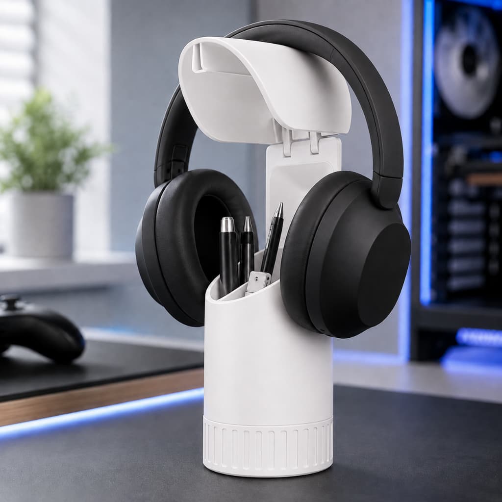 Suporte de Mesa Gamer para Headset, Fone de Ouvido Headphone Universal  Porta Objetos Organizador