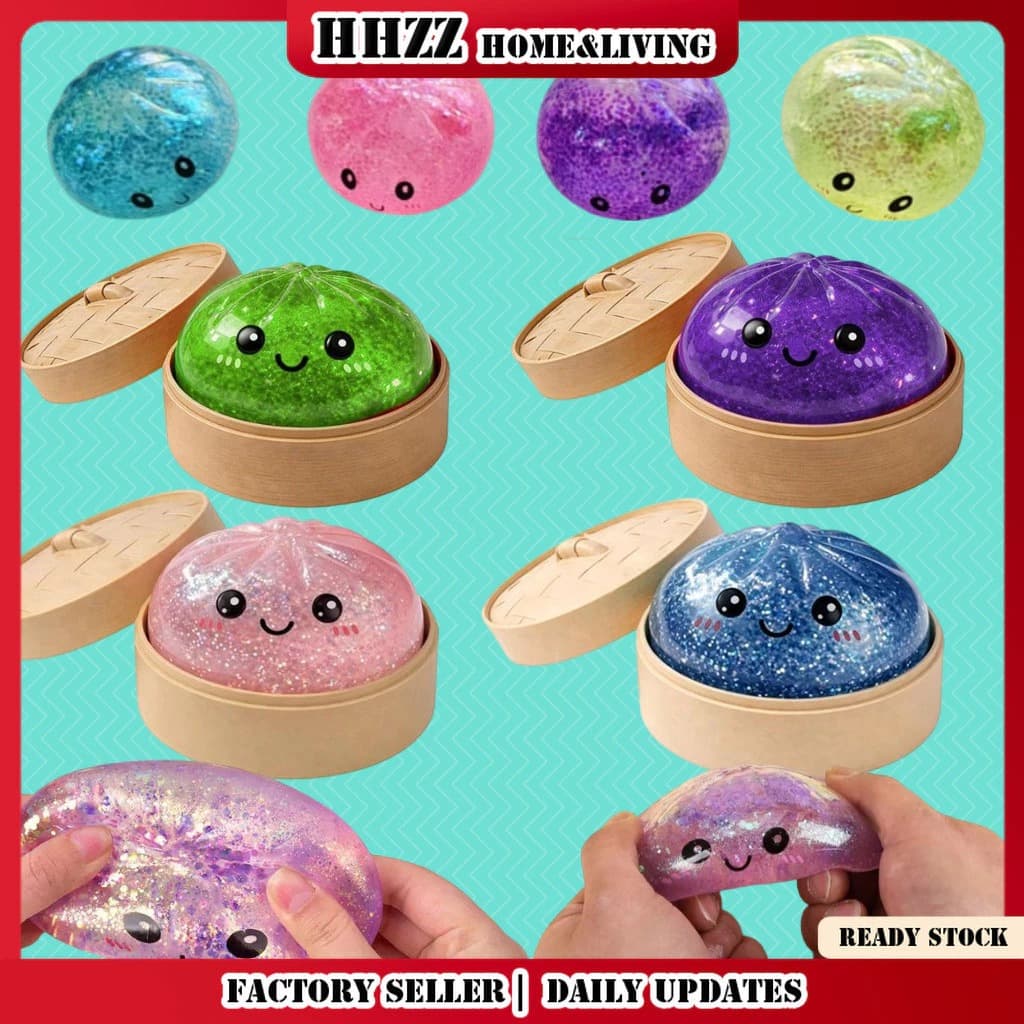 Brinquedo De Pão De Simulação Mole De 5.5 Cm De Lodo , Mini Cozido No Vapor De Descompressão Infantil , Alívio De Estres