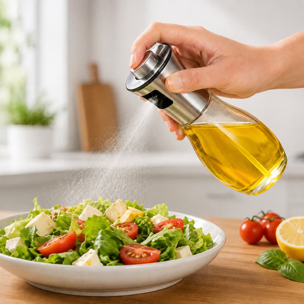 Burrifador Galheteiro Spray Vidro 200ml Azeite Óleo Vinagre Tempero Salada Churrasco Cozinha Chef