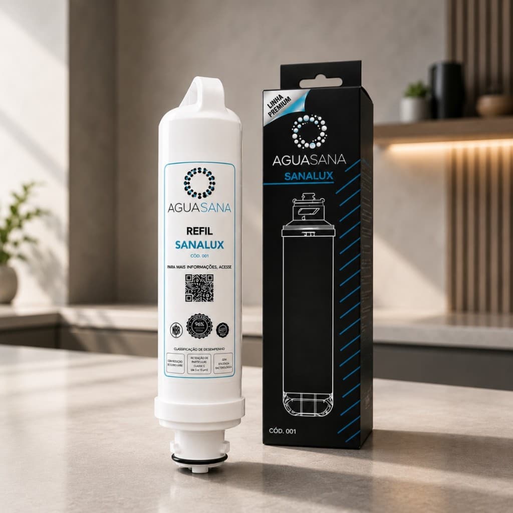 Refil Filtro de Água Electrolux Compatível Purificador Carvão Ativado