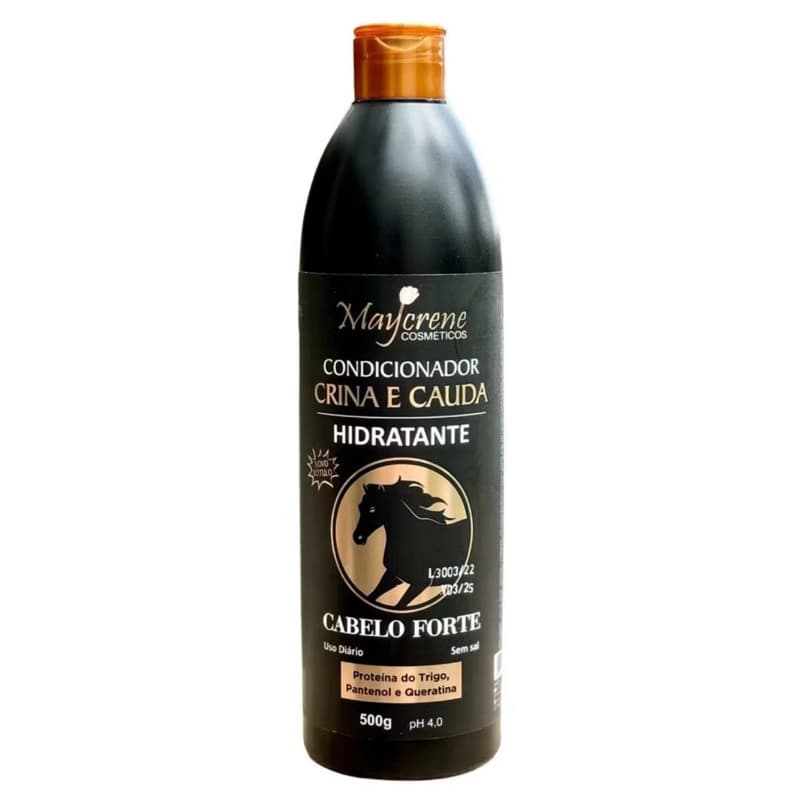 Condicionador de Crina e Cauda - Maycrene Cosméticos - Hidratante - Cabelo Forte - Uso Diário e Sem Sal - 500g