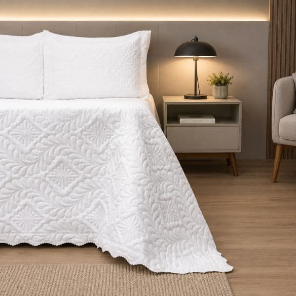 Cobre Leito Colcha Camili Solteiro | Queen | Super King - C/Aba Americana Matelado Ultrassônico Decoração quarto