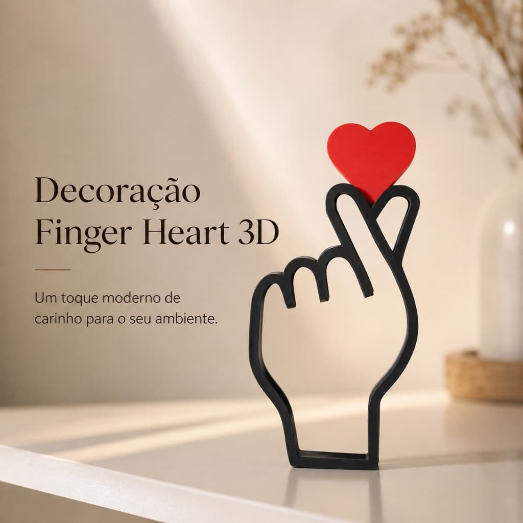 Mãozinha Coreana Dorama Decoração Escultura Design de Mesa Design para Quarto Coração Kpop