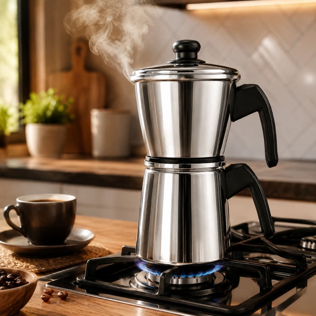 Cafeteira Italiana 500ml Aluminio Polida Economica com Filtro Café Moka Elegante