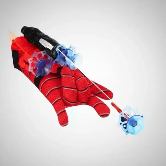 kit Luva Lançador de Teia Homem Aranha Brinquedo Infantil Lança Dardo com Ventosa