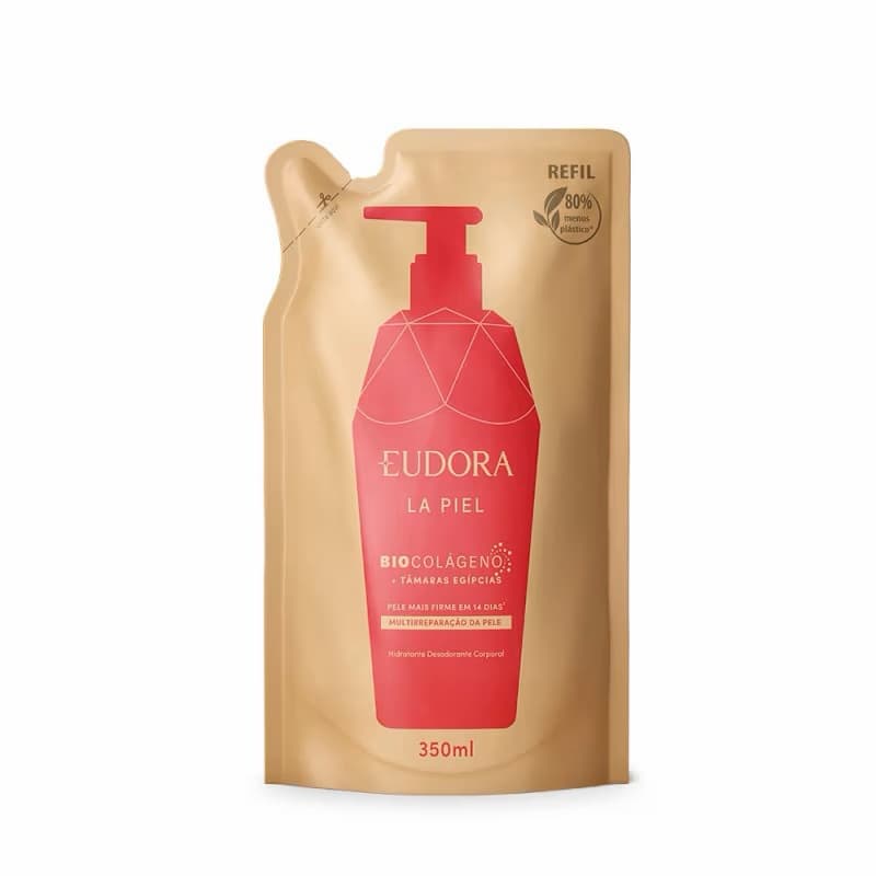 Refil Hidratante Desodorante Corporal Eudora La Piel Tâmaras Egípcias 350ml PELE MAIS FIRME EM 14 DIAS*