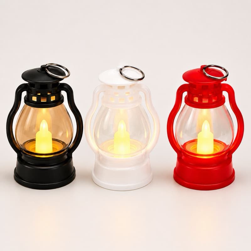 Kit 3, 6, 10 ou 12 Mini Lampião LED Retrô 9cm – Luminária Vintage Efeito Vela para Decoração, Natal, Casamento e Festa