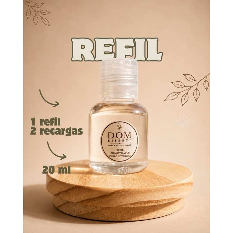 Refil Aromatizador Para Carro 20ml - Fragrância Carro Novo