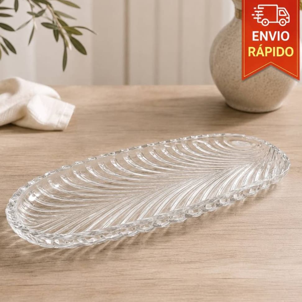Travessa de Vidro Cristal Bandeja para Servir Bolo Doces Petiscos Mesa Posta Cozinha Elegante Petisqueira Refratária
