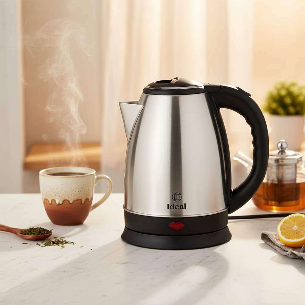 🔥 Chaleira Elétrica 1.8L Inox Inox Automática 127V/220V Café
