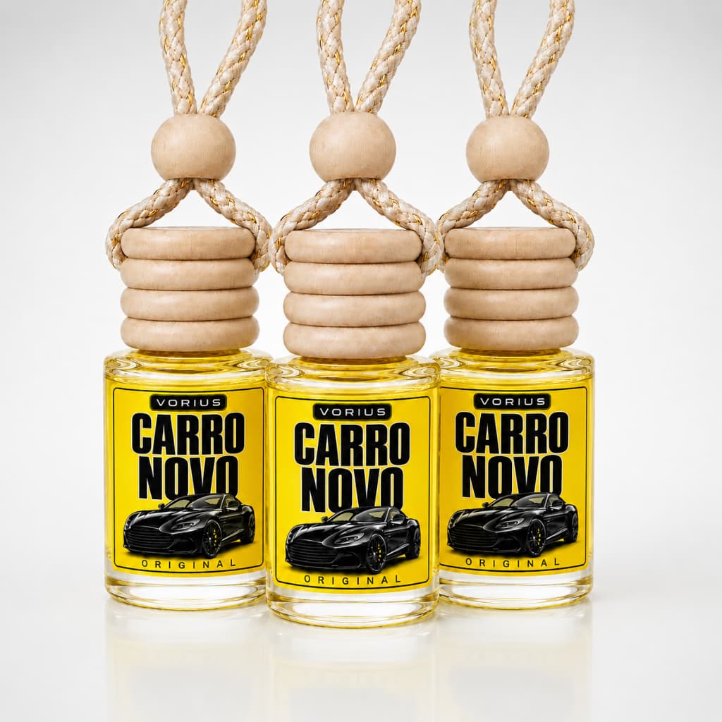 Kit 3 Cheirinhos para Carro Novo Aromatizante Automotivo de Pendurar no Retrovisor