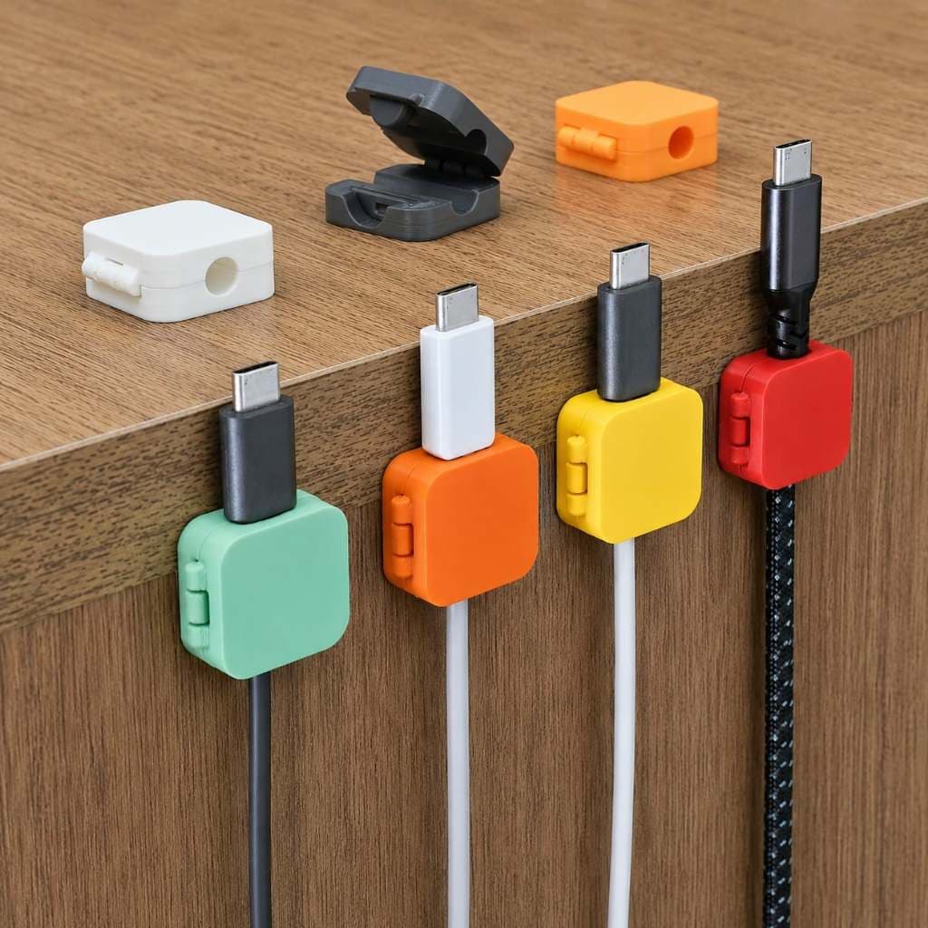 Kit 5/10/15/30 Organizador de Fios Coloridos em Plástico Fixador de Cabos Prático