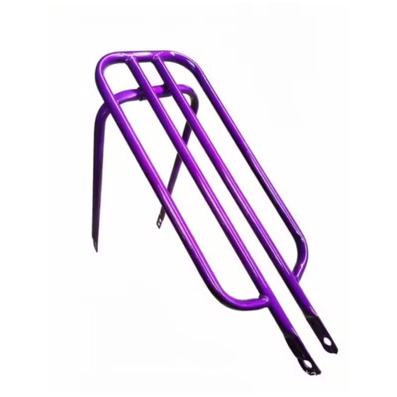 Bagageiro Traseiro Bike Aro 20 Tubular Roxo Garupa Bicicleta Reforçado