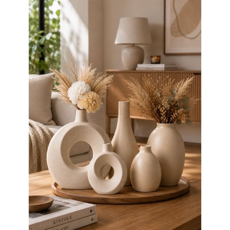 Kit Vasos decoração modelo Bulbo  Oxford Premium Sala Aparador Decorativo