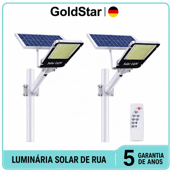GoldStar Postes De Iluminação lâmpada Luminária Solar Externa Refletor Solar luz de Led Externas